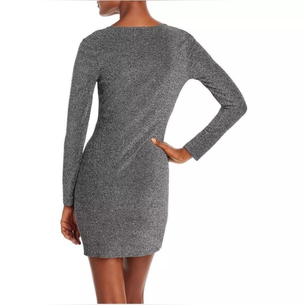 AQUA Shimmer Cutout Dress - Picture 2 of 6